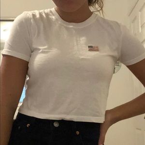 American flag cropped t-shirt